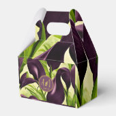 Elegant Violet Paarse Calla Lilies Wedding Bedankdoosjes (Voorkant Zijde)