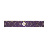 Elegant Violet Paarse en gouden diamant gevormd Uitnodigingen Wikkel (Vlak)