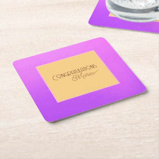 Elegant Violet Paper-Onderzetter Kartonnen Onderzetters (Schuin)