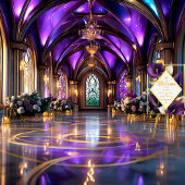 Elegant Violet Purple and Gold Calla Lily Acryl Bord