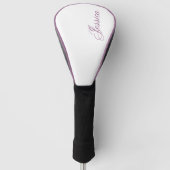 Elegant Violet Script-lettertype Golfheadcover (Voorkant)