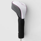 Elegant Violet Script-lettertype Golfheadcover (Schuin)