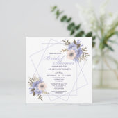 Elegant Violet Vijf bloemblaadjes Rozen Vrijgezell Kaart (Staand voorkant)