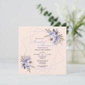 Elegant Violet Vijf bloemblaadjes Rozen Vrijgezell Kaart (Staand voorkant)