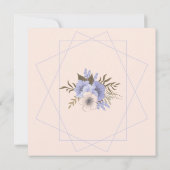 Elegant Violet Vijf bloemblaadjes Rozen Vrijgezell Kaart (Achterkant)