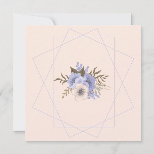 Elegant Violet Vijf bloemblaadjes Rozen Vrijgezell Kaart (Achterkant)