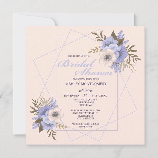 Elegant Violet Vijf bloemblaadjes Rozen Vrijgezell Kaart (Voorkant)