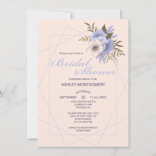 Elegant Violet Vijf bloemblaadjes Rozen Vrijgezell Kaart (Voorkant)