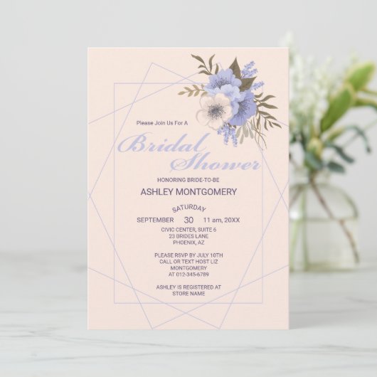 Elegant Violet Vijf bloemblaadjes Rozen Vrijgezell Kaart (Staand voorkant)