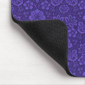 Elegant Violet Vintage Damask Pattern Muismat (Hoek)