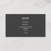 Elegant Violet Visitekaartje (Achterkant)