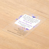 Elegant Violets Catholic Wedding Invitation Acryl Uitnodigingen (Laagn)
