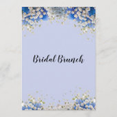 Elegant Violets Paars Floral Bridal Brunch Menu (Achterkant)