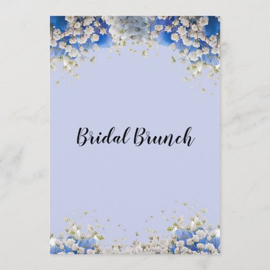 Elegant Violets Paars Floral Bridal Brunch Menu (Achterkant)