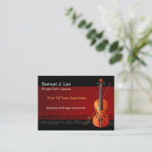 Elegant Violin Lessons Visitekaartje (Staand voorkant)