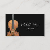 Elegant Violin Musical Violinist Black White Visitekaartje (Voorkant)