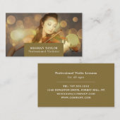 Elegant violinist, professioneel violinist visitekaartje (Voorkant / Achterkant)