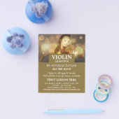 Elegant Violinist, Violin Lessons Adverteren Flyer (Enkel)