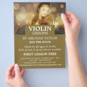Elegant Violinist, Violin Lessons Adverteren Flyer (Hand)