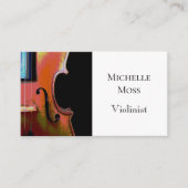 Elegant viool muziekinstrument visitekaartje (Voorkant)