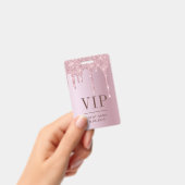 Elegant VIP Access Event Roos Roze Glitter Drivers Badge (Handheld)
