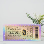 Elegant VIP Gouden Evenemententicket Kaart (Staand voorkant)