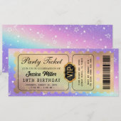 Elegant VIP Gouden Evenemententicket Kaart (Voorkant / Achterkant)