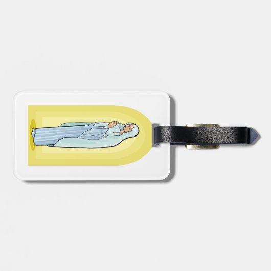 Elegant Virgin Mary Catholic Religious Bagagelabel (Achterkant horizontaal)