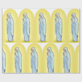 Elegant Virgin Mary Catholic Religious Cadeaupapier (Vlak)