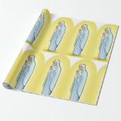 Elegant Virgin Mary Catholic Religious Cadeaupapier (Uitgerold)