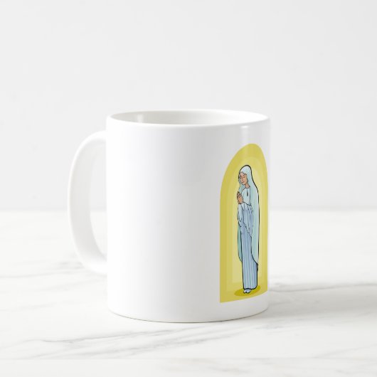 Elegant Virgin Mary Catholic Religious Koffiemok (Voorkant links)