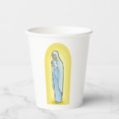 Elegant Virgin Mary Catholic Religious Papieren Bekers (Voorkant)
