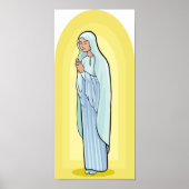 Elegant Virgin Mary Catholic Religious Poster (Voorkant)