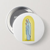 Elegant Virgin Mary Catholic Religious Ronde Button 7,6 Cm (Voorkant /achterkant)