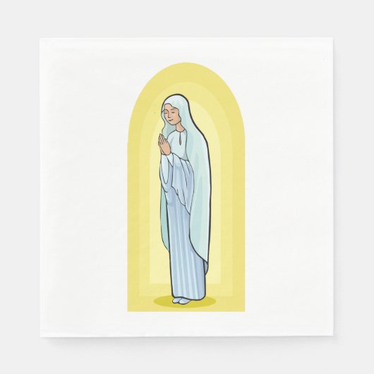 Elegant Virgin Mary Catholic Religious Servet (Voorkant)