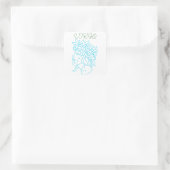 Elegant Virgo Zodiac Sign T-Shirt Astrology Gift  Vierkante Sticker (Tas)