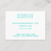 elegant visitekaartje (Achterkant)