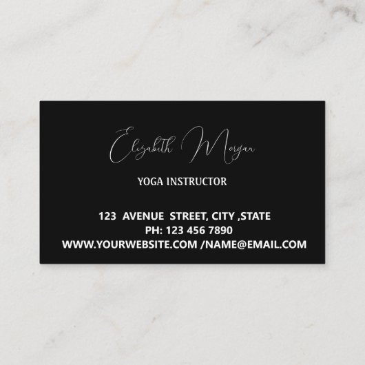 Elegant visitekaartje (Achterkant)