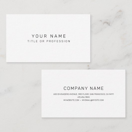 Amerikaans, 8,9 x 5,1 cm Visitekaartje (Voorkant / Achterkant)