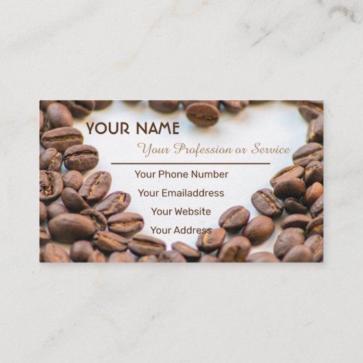 Elegant visitekaartje Barista en Coffee fellows (Achterkant)