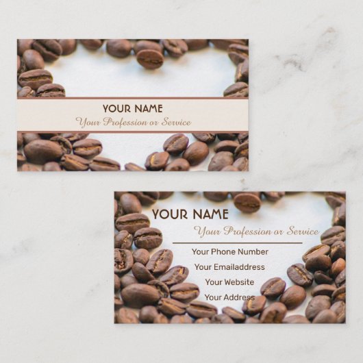 Elegant visitekaartje Barista en Coffee fellows (Voorkant / Achterkant)