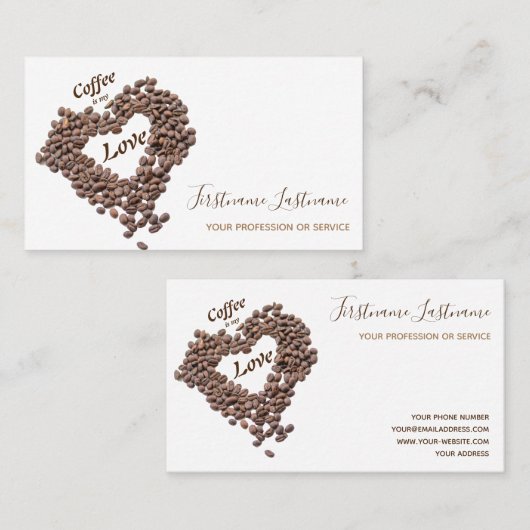 Elegant visitekaartje Barista en Coffee fellows (Voorkant / Achterkant)