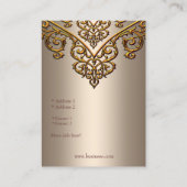 Elegant Visitekaartje Gold op Coffee Overlay (Achterkant)