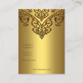 Elegant Visitekaartje Gold op Gold Overlay (Achterkant)
