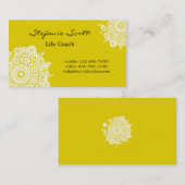 Elegant Visitekaartje in geel en wit (Voorkant / Achterkant)