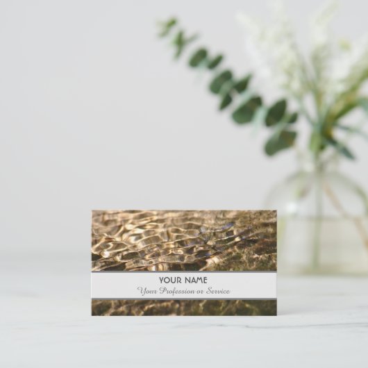 Elegant visitekaartje in helder vloeiend design (Staand voorkant)