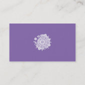 Elegant Visitekaartje in het Paars en wit (Achterkant)