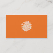 Elegant Visitekaartje in het Sinaasappel en wit (Achterkant)