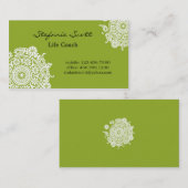 Elegant Visitekaartje in Lime Green en White (Voorkant / Achterkant)