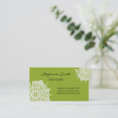 Elegant Visitekaartje in Lime Green en White (Staand voorkant)